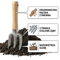 Widełki ogrodowe z drewnianą rączką – Green Star
