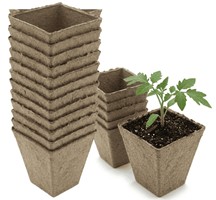 Doniczki z włókna kokosowego kwadratowe 8 cm x 12 szt