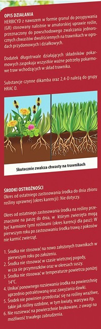 Nawóz 3w1 do trawników z odchwaszczaczem 3 kg Compo