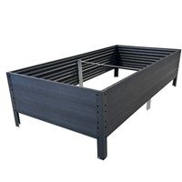 Podwyższona grządka warzywna antracyt 150x75x30 cm Vegano