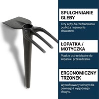 Motyczko grabki Small Garden Tool – Green Star