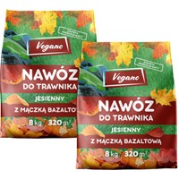 Nawóz jesienny do trawnika z mączką bazaltową 16 kg Vegano