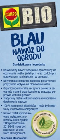 BIO BLAU nawóz ekologiczny uniwerslany 4 kg Compo